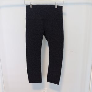 Lululemon Athletica Black Leggings High Waist Cropped